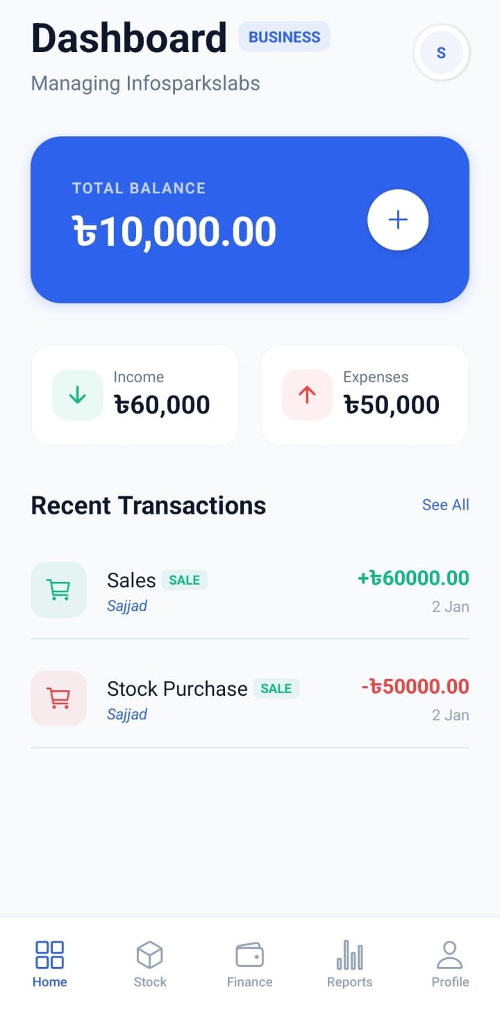 business mode interface